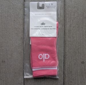 Alo Yoga Socks Pink White